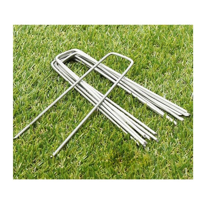 20 PICCHETTI PER FISSAGGIO ERBA SINTETICA TELI PACCIAMATURA TERRENO RECINZIONE