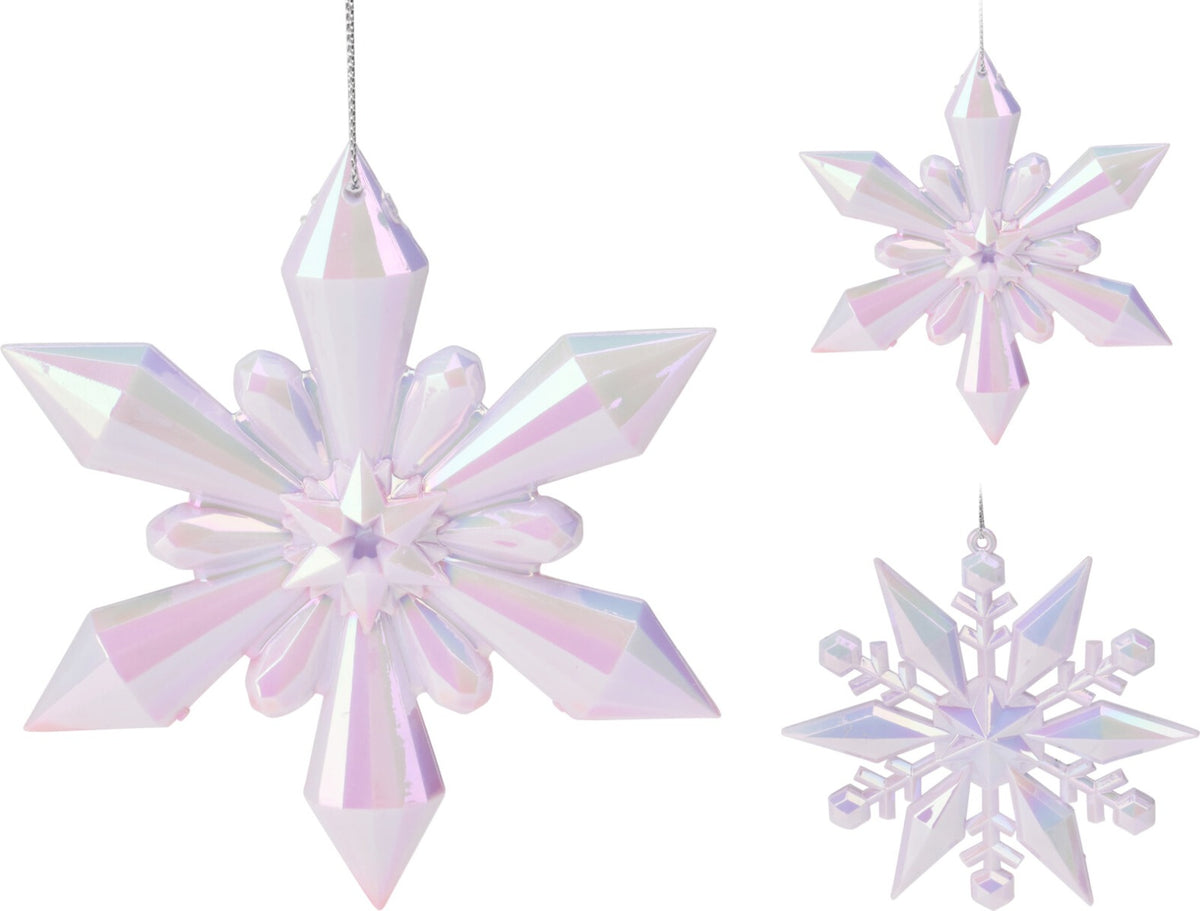 FIOCCO DI NATALE DA APPENDERE, 11CM, COLORE ROSA, MODELLO ASSORTITO