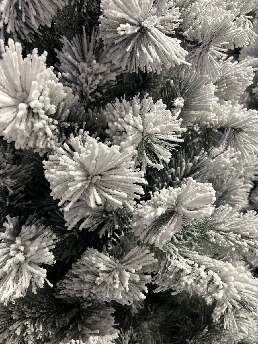 ALBERO DI NATALE DES ALPES 150CM INNEVATO FLOCCATO