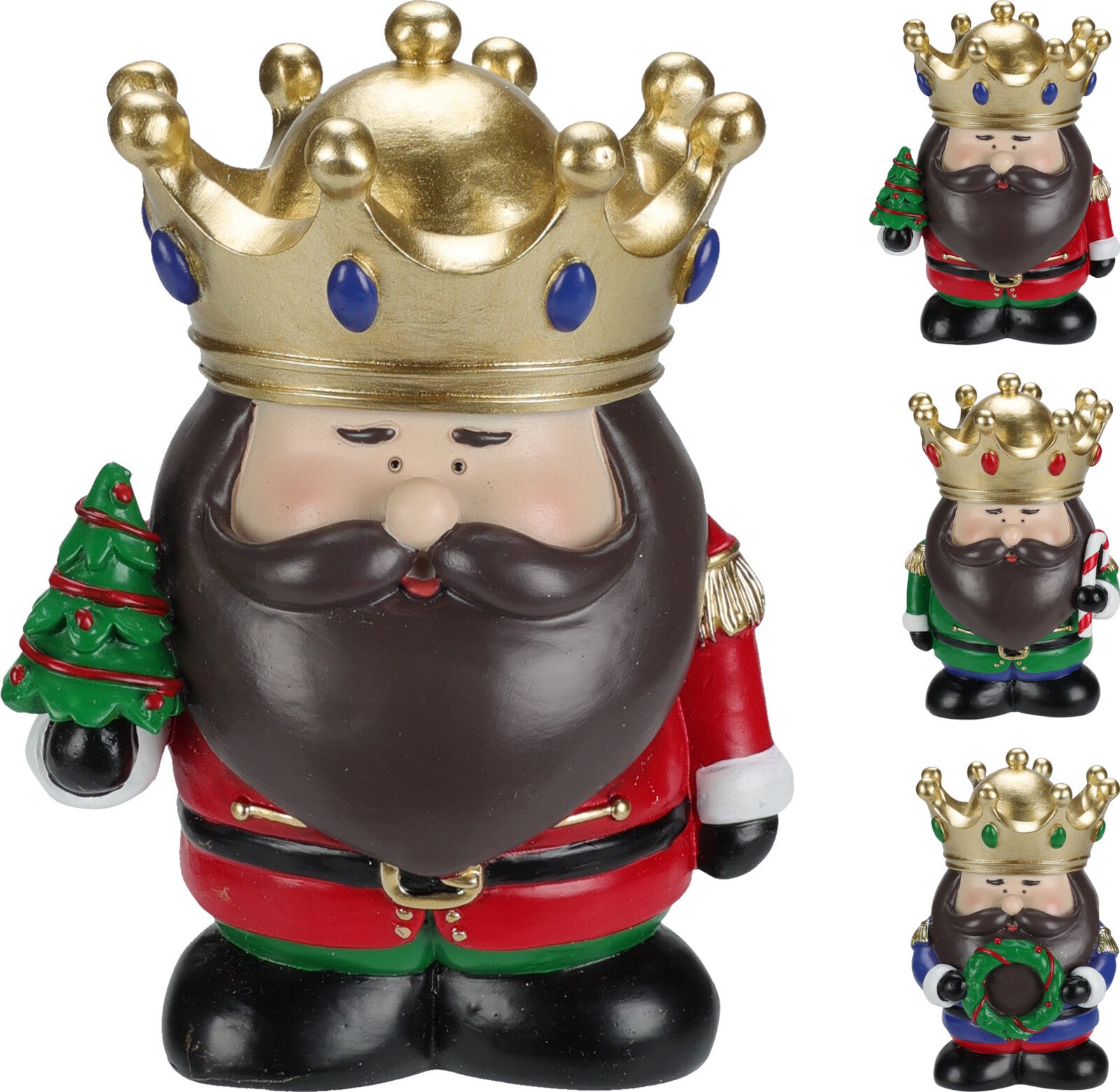 1 STATUINA RE NATALE IN RESINA 14CM MODELLO ASSORTITO