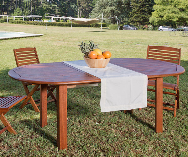 TAVOLO IN LEGNO OVALE 150/200X97 PEONIA