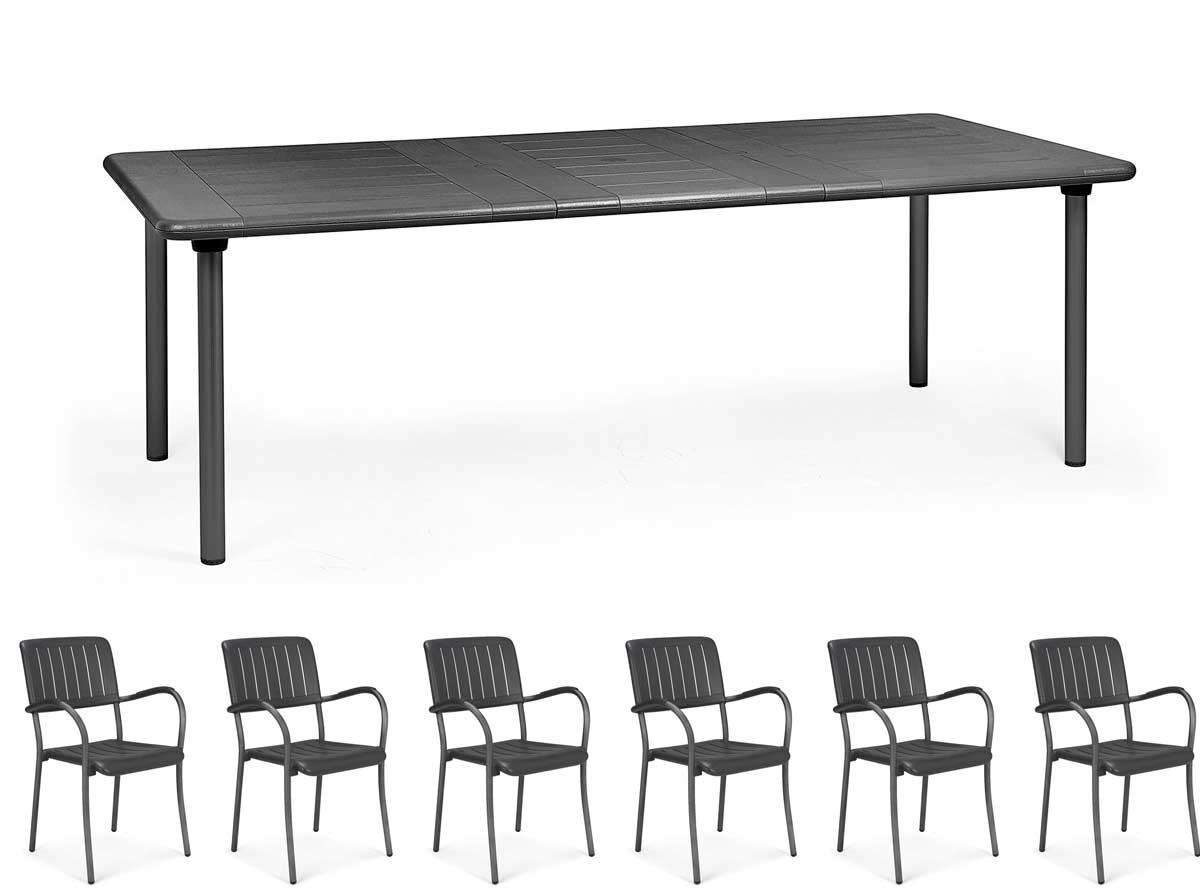 ANGEBOT: MAESTRALE-TISCH 160/220 CM AUSZIEHBAR + 6 MUSA-SESSEL IN IHRER WAHL