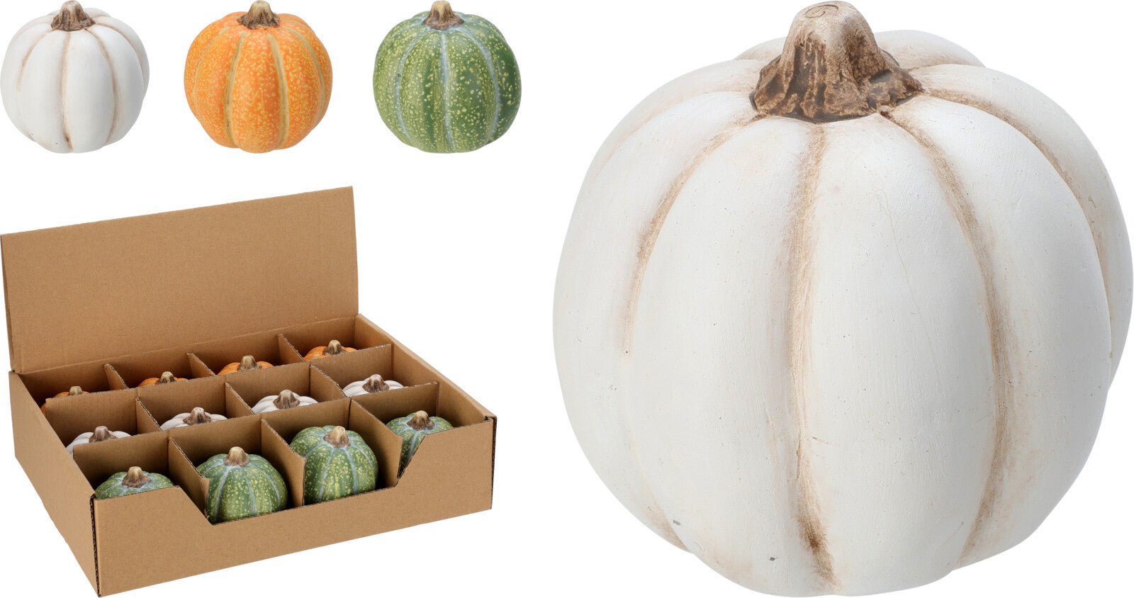 ZUCCA IN TERRACOTTA, 6X6CM, COLORE ASSORTITO