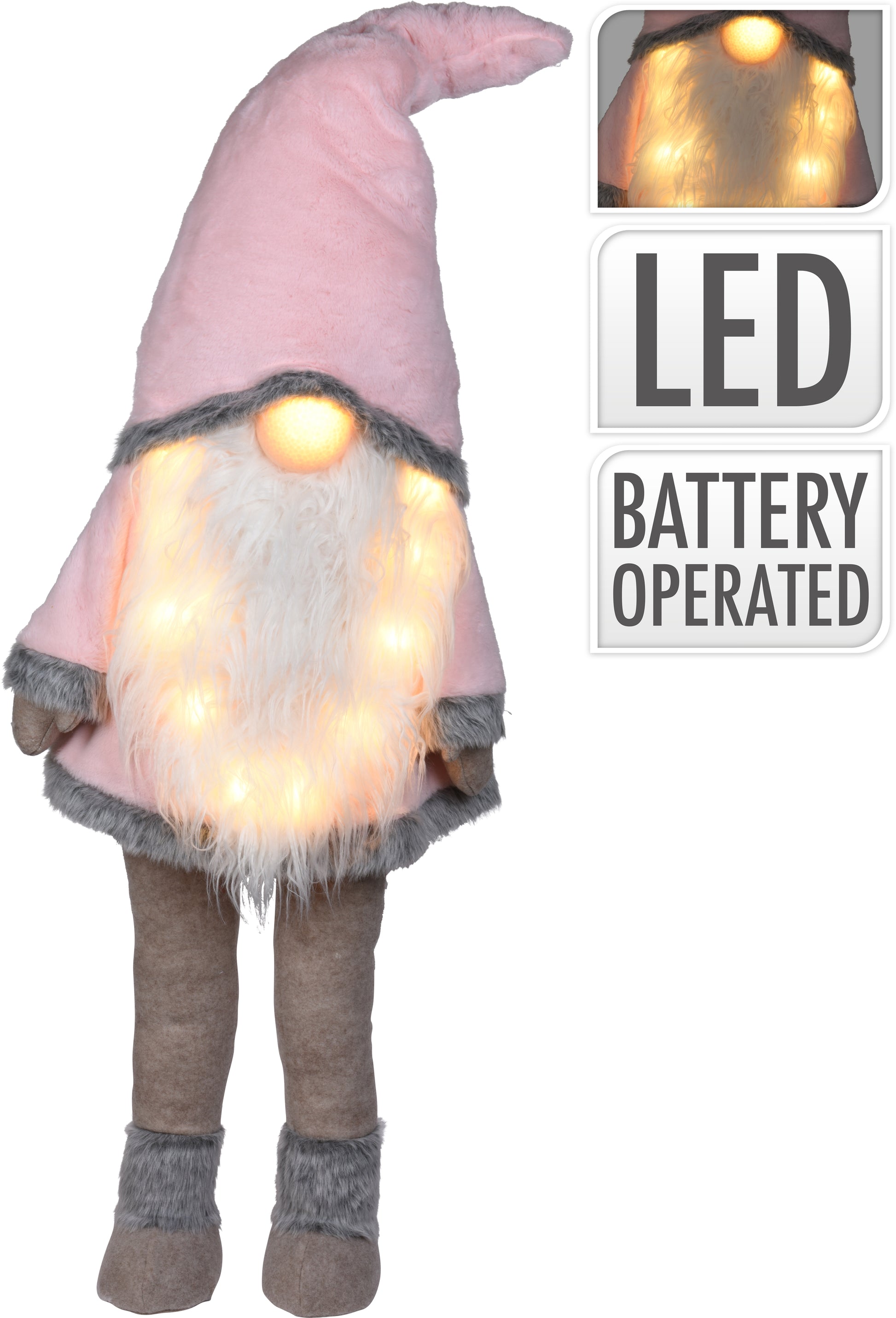 GNOMO ROSA 158 CM CON LED