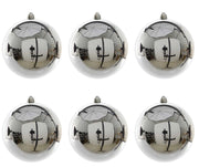 OFFERTA 6 PALLINE DI NATALE ARGENTO 15CM