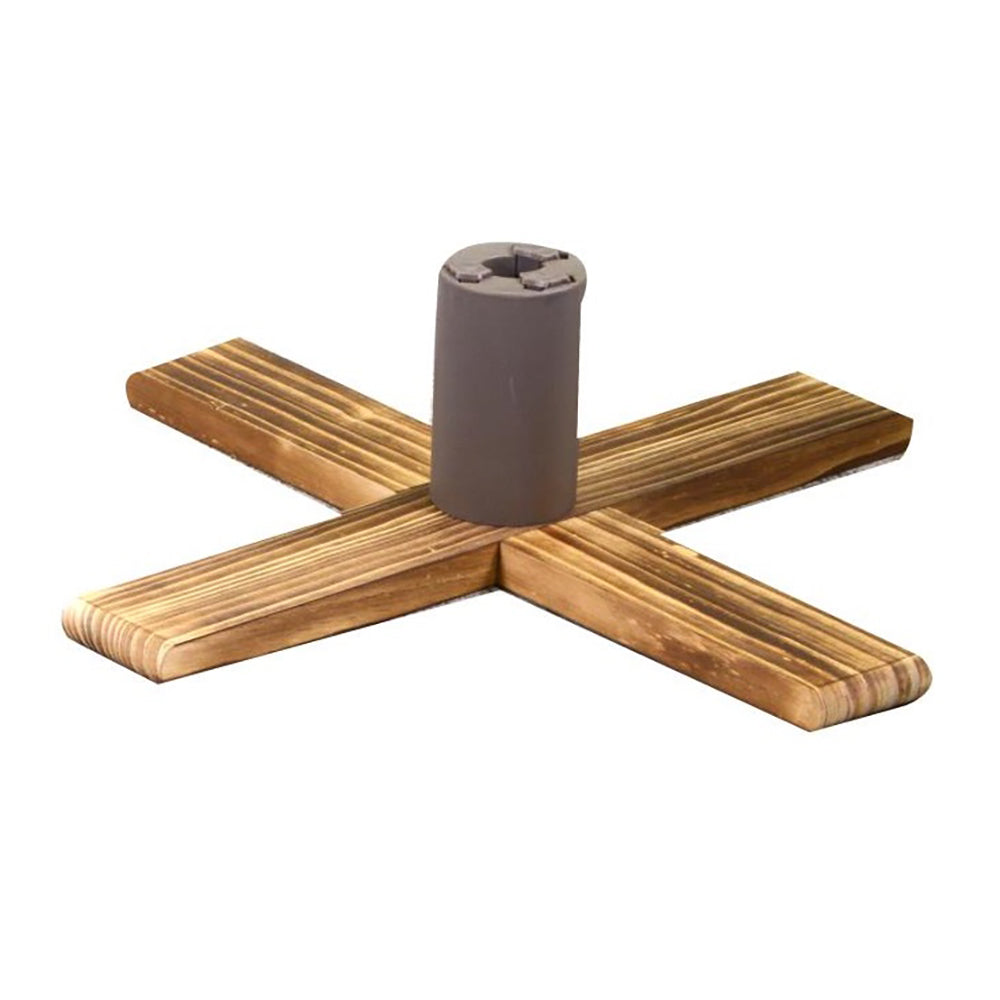 BASE PER ALBERO IN LEGNO REGOLABILE NATURALE 54X54H16CM
