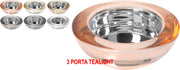 OFFERTA 3 PORTA TEALIGHT IN VETRO 75X25MM ASSORTITE
