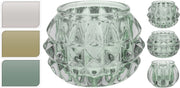 OFFERTA 3 PORTA TEALIGHT IN VETRO 7CM ASSORTITI