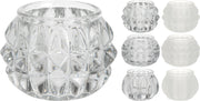 OFFERTA 3 PORTA TEALIGHT IN VETRO 5CM ASSORTITI
