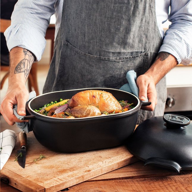 COCOTTE OVALE DELIZIA IN CERAMICA 4.5 LITRI ARDESIA