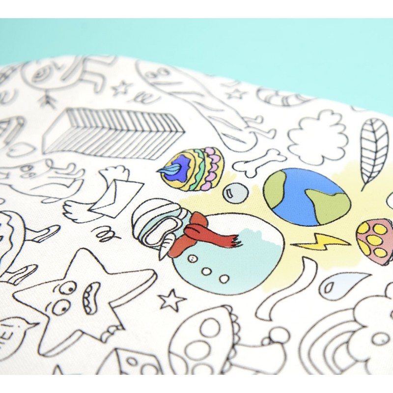 ASTUCCIO PORTAPENNE IN COTONE DA COLORARE