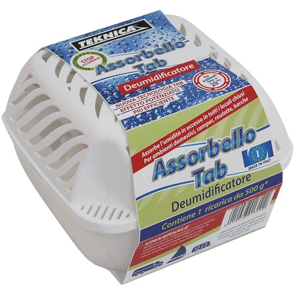 DEUMIDIFICATORE ASSORBELLO TAB+RICARICA 500GR ASSORBIUMIDITA'