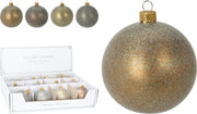 OFFERTA 6 PALLINE GLITTERATE 8CM ASSORTITE