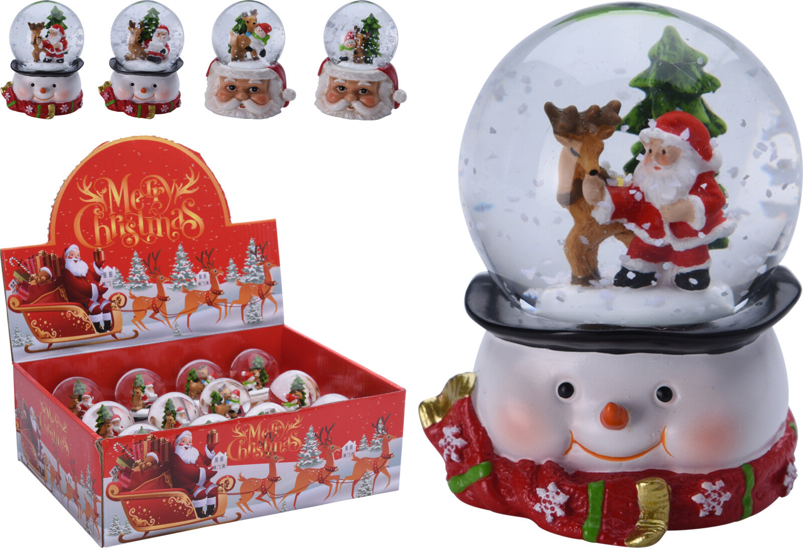 SFERA AD ACQUA MERRY CHRISTMAS 4.5CM ASSORTITA