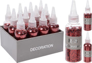 OFFERTA 3 GLITTER PER DECORAZIONI 40GR ROSSO ASSORTITI