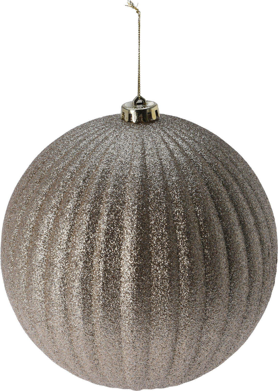 PALLINA DI NATALE XL 18CM ORO CON GLITTER