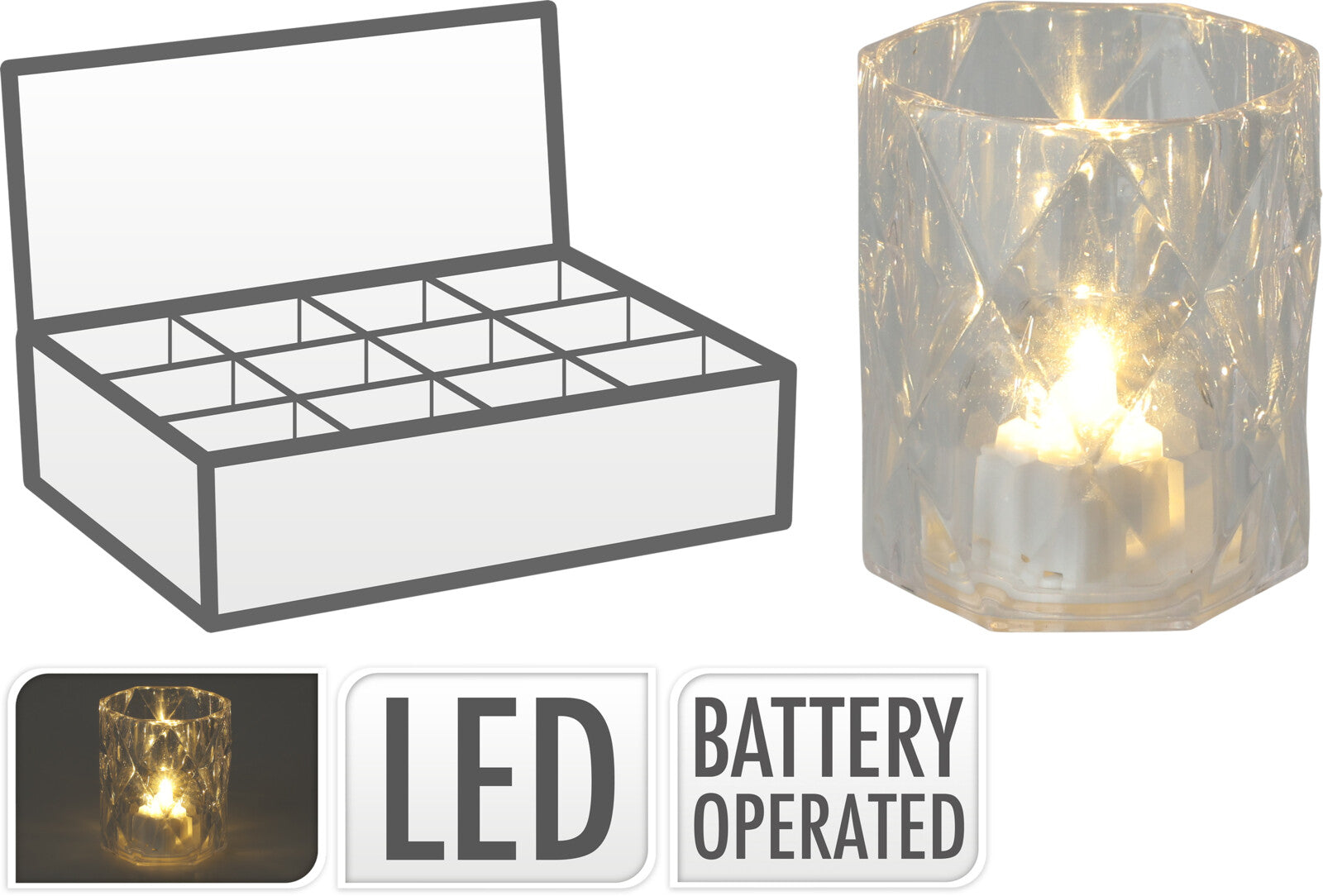 LAMPADA MINI LED 6CM TRASPARENTE