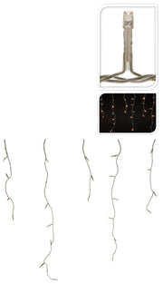 STALATTITI 400 LED COLORE BIANCO CALDO MT 8 PROLUNGA