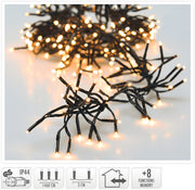 LUCI DI NATALE GHIRLANDA 2016 LED BIANCO EXTRA CALDO 8 GIOCHI DI LUCE