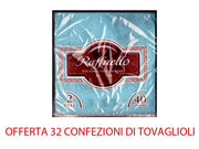 OFFERTA 32 CONFEZIONI DA 40 TOVAGLIOLI AZZURRI CAD RAFFAELLO