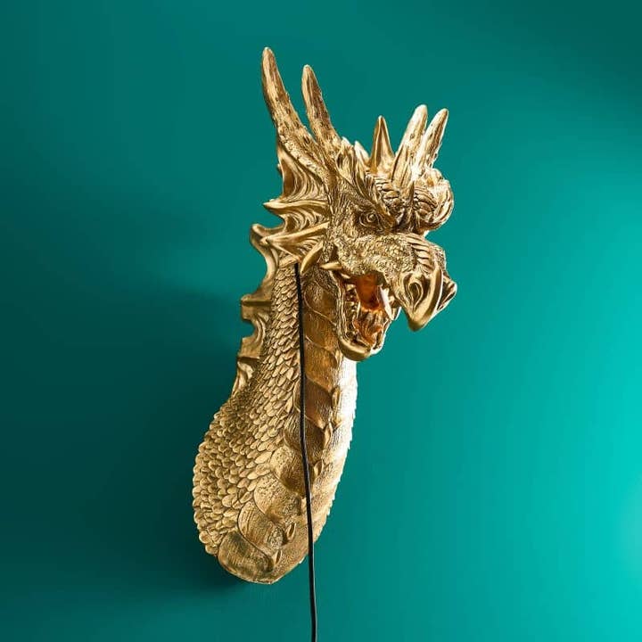Lampada da Parete Applique Drago Drake 66x27x41 cm Oro WERNER VOSS - immagine 3