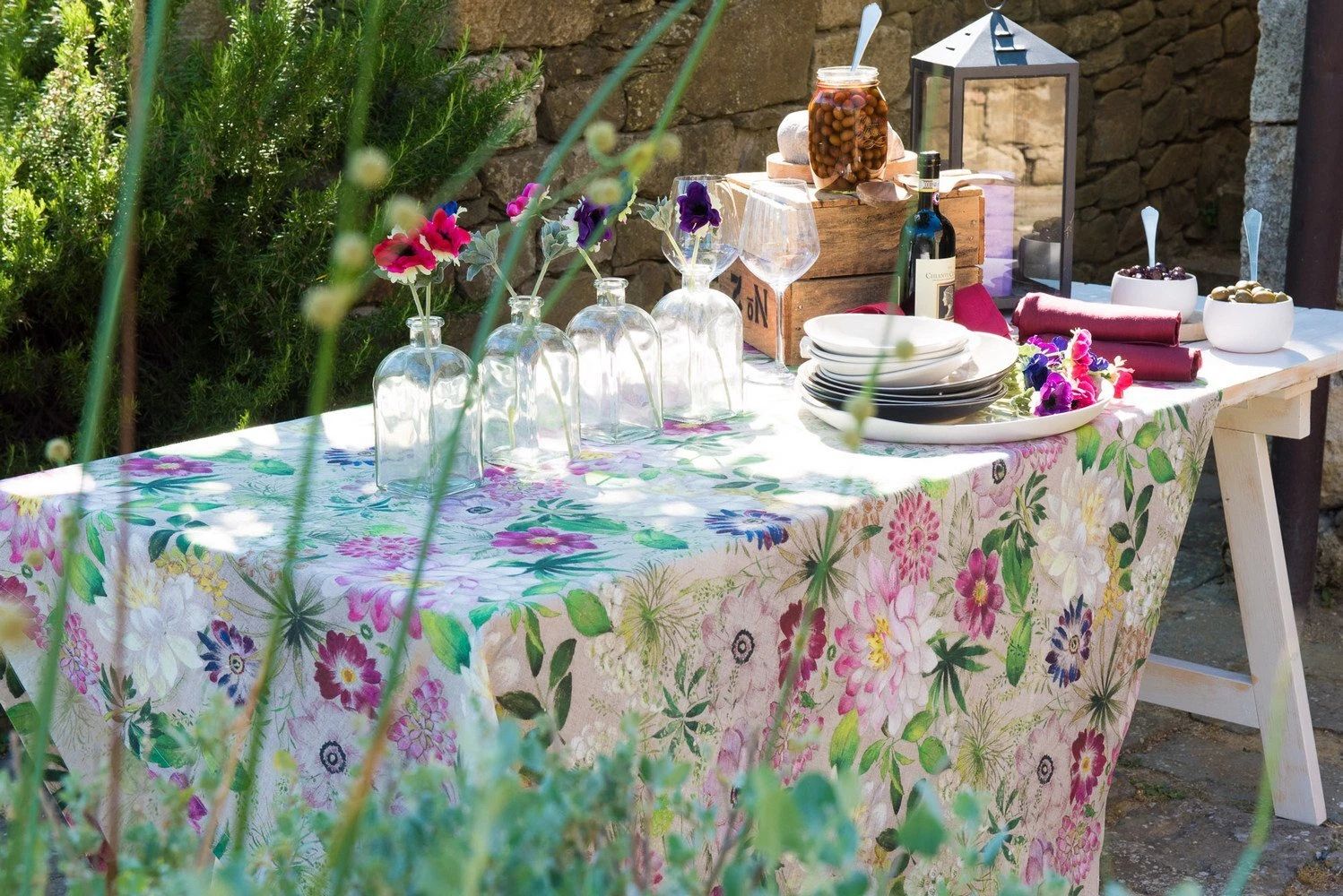 TOVAGLIA DI LINO LA VIE EN ROSE 160X230