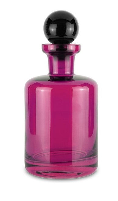 BOTTIGLIA DA WISKEY FUCSIA IN VETRO - CACHEMIRE