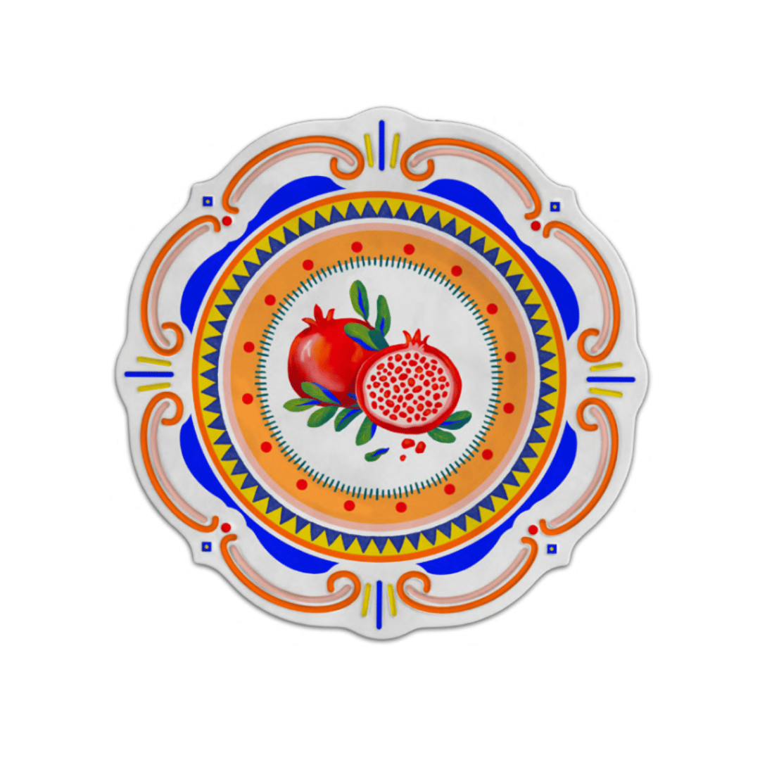 PIATTO PIANO MELOGRANO D28CM IN MELAMINA