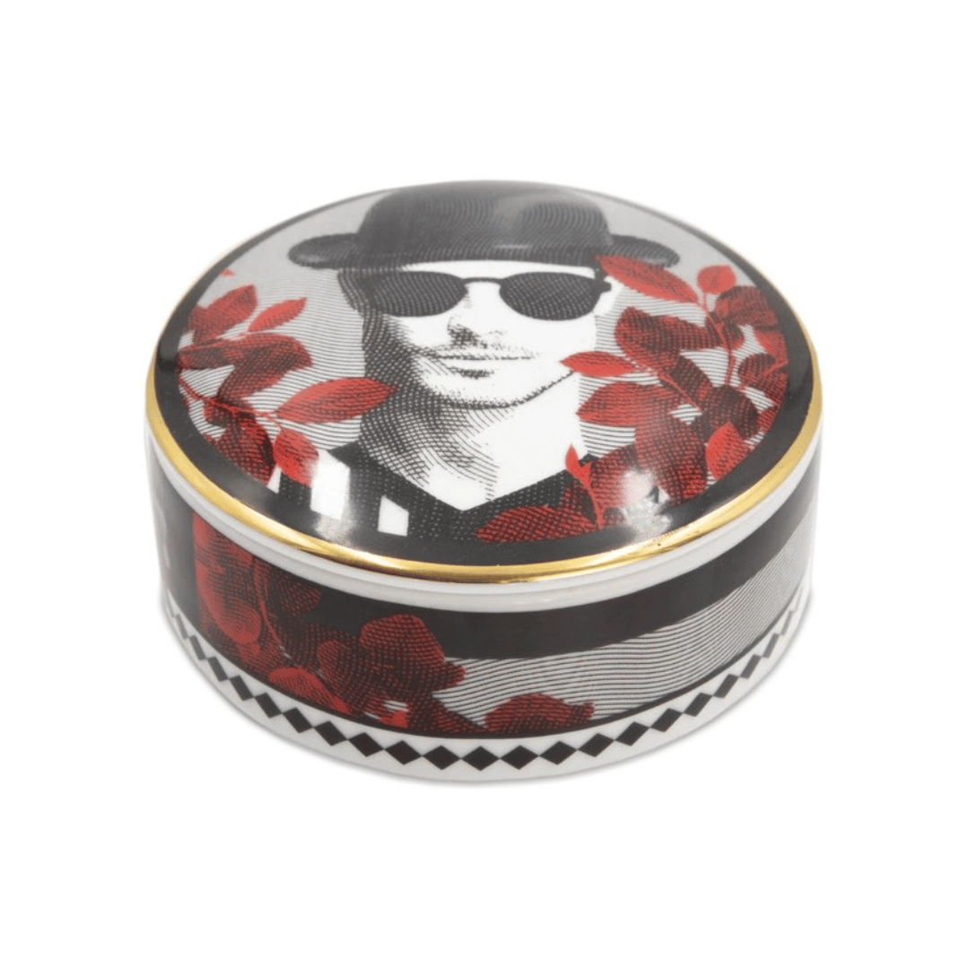 SCATOLA TONDA MR. BLACK 13X5,5 CM