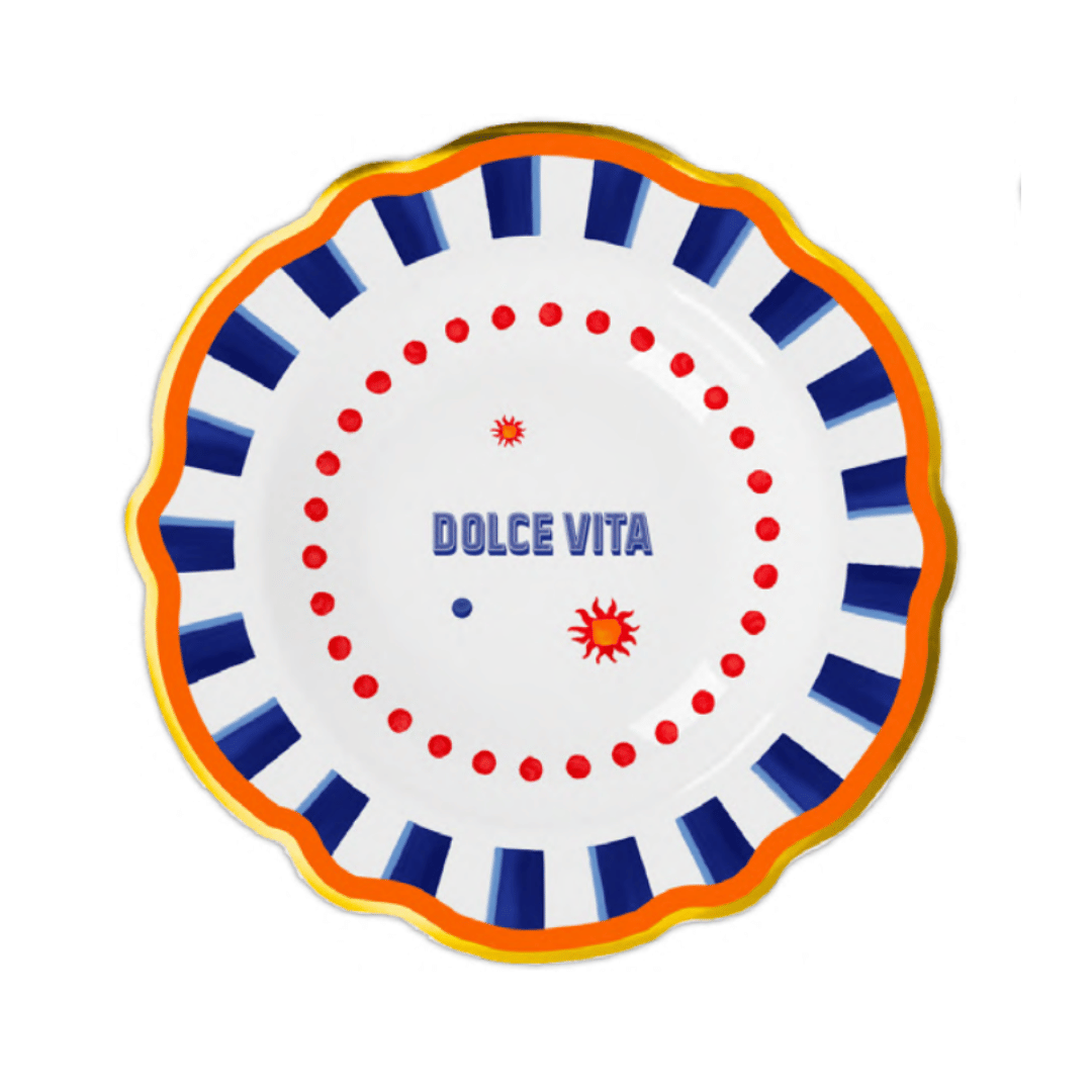 PIATTO FONDO DOLCE VITA D23CM IN PORCELLANA