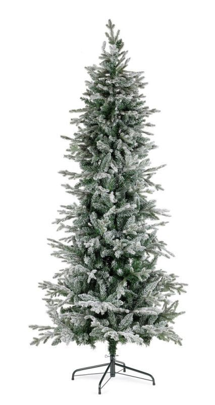 Albero di Natale Slim Cooper, 150 cm (D76 cm), Verde innevato – 492 rami