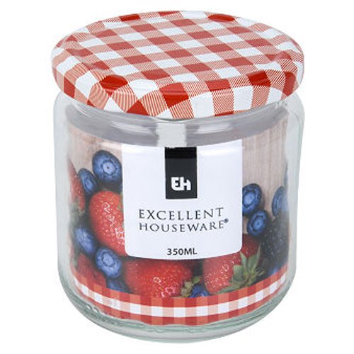 BARATTOLO IN VETRO CON COPERCHIO 350ML