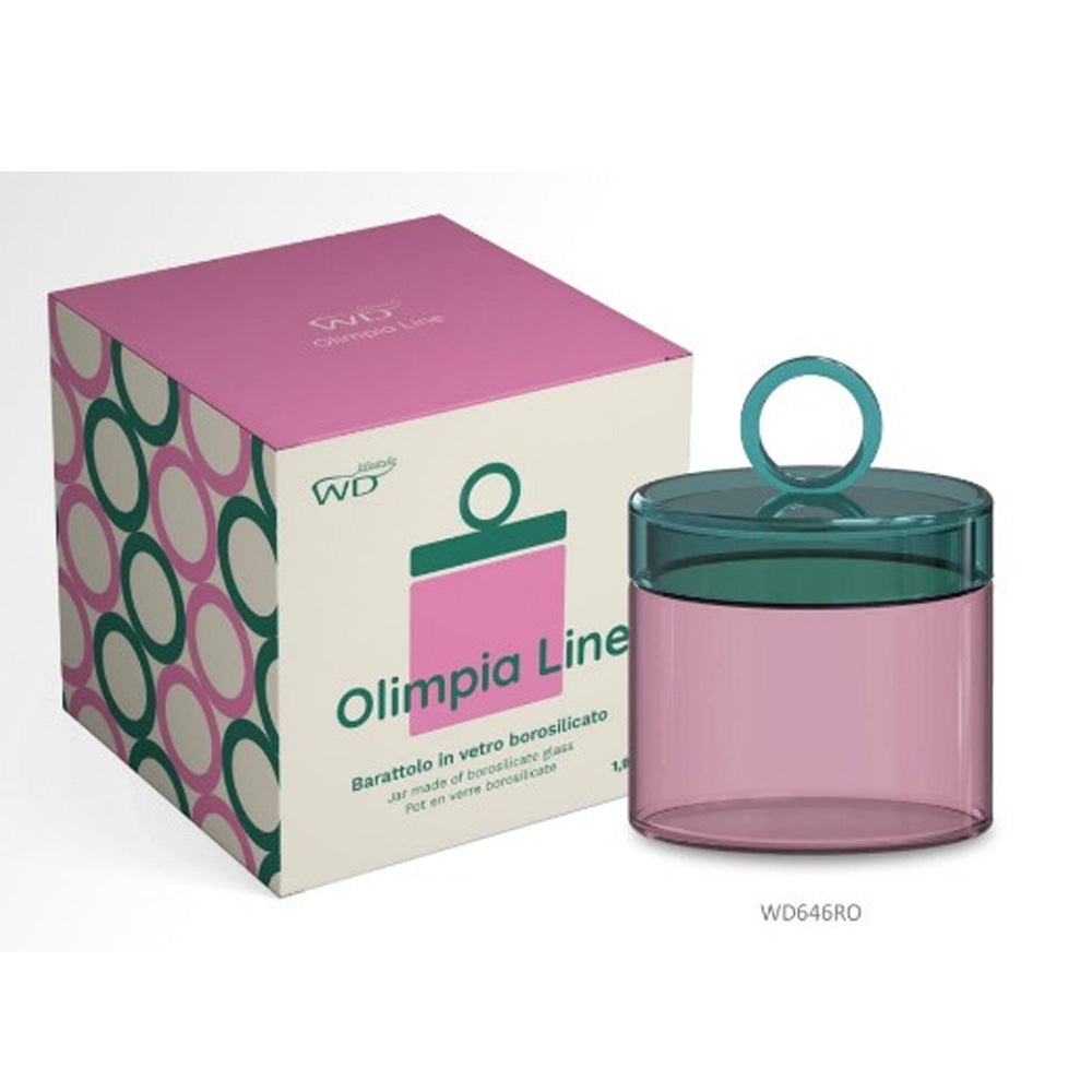 BARATTOLO IN VETRO BOROSILICATO 1,9LT LINEA OLIMPIA