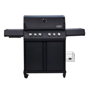 Barbecue a gas 153x64x119 cm Nero Opaco SANTOS S-418 PRO BLACK MATTE CON COPERTURA OMAGGIO