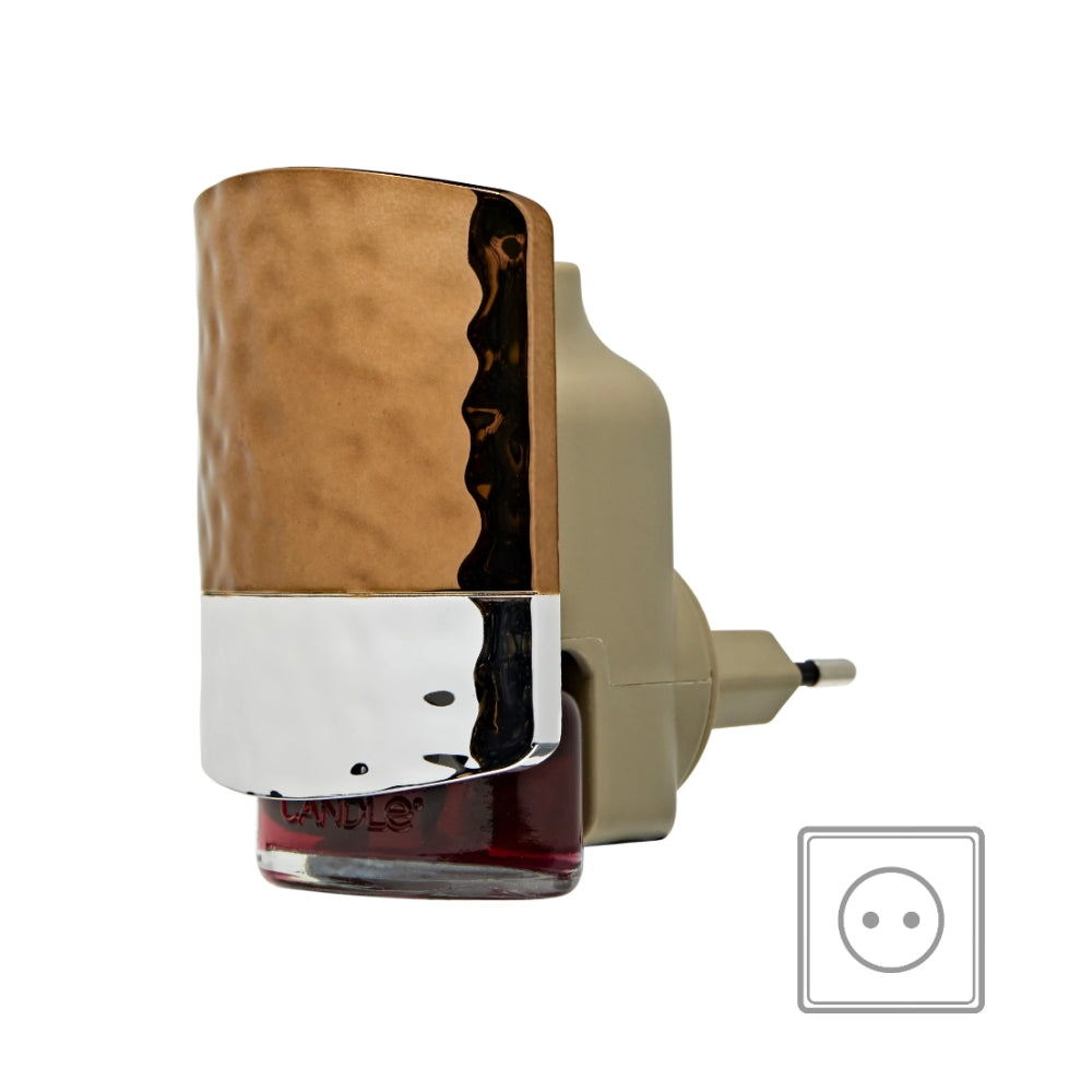 BASE PER DIFFUSORE DI FRAGRANZA ELETTRICO SCENTPLUG HAMMERED COPPER & SILVER