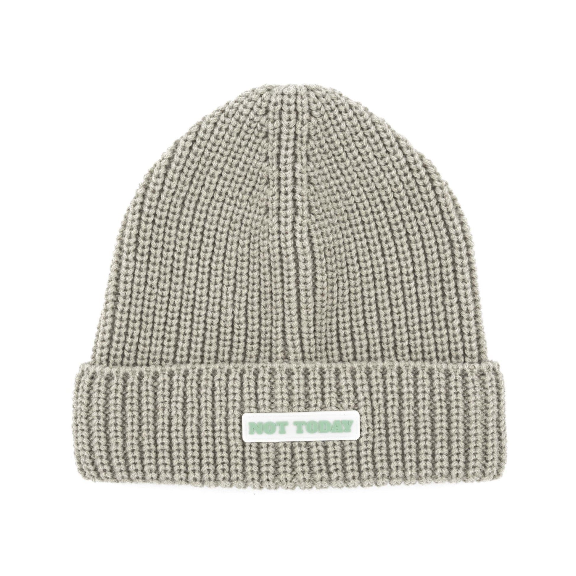 Fisura Cappello beanie a coste “Not today” taglia unica - grigio