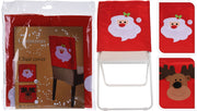 OFFERTA 6 COPRISEDIA VESTISEDIA DI NATALE BABBO O RENNA 48X50CM