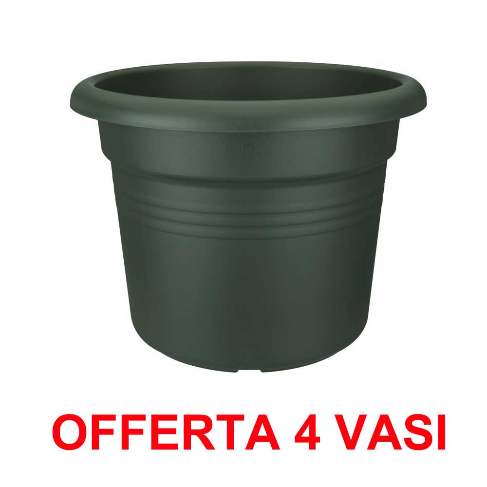 OFFERTA 4 VASO GREEN BASICS CILINDER 30CM VERDE