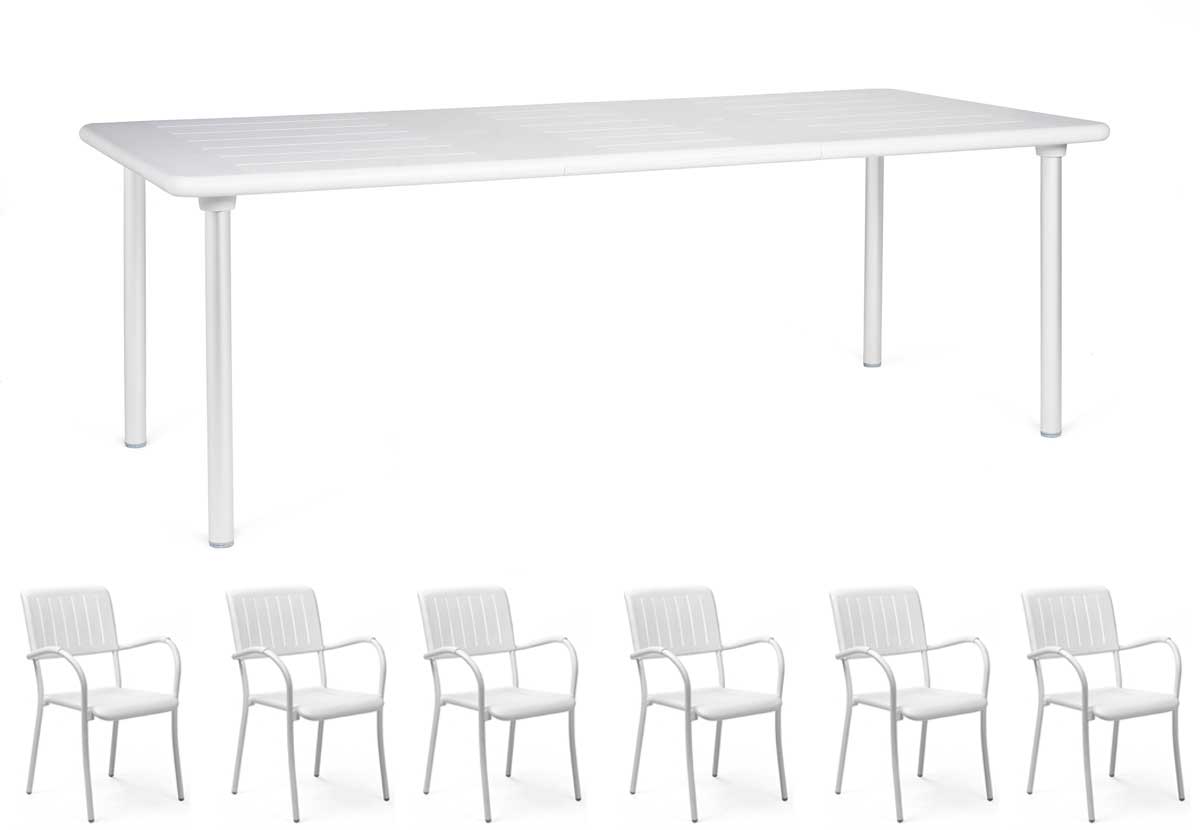 ANGEBOT: MAESTRALE-TISCH 160/220 CM AUSZIEHBAR + 6 MUSA-SESSEL IN IHRER WAHL