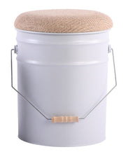 Sgabello Bucket Bianco piccolo