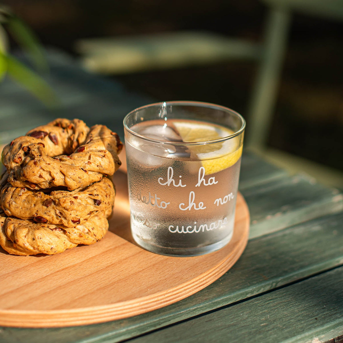Set 6 Bicchieri acqua Chi ha detto che non so cucinare 35,5cl Serigrafia Bianca Simple Day