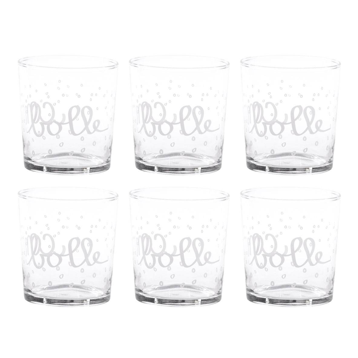 Set 6 bicchieri con bolle 37cl