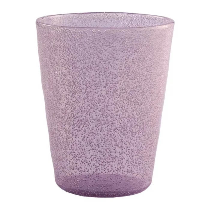 BICCHIERE IN VETRO SOFFIATO ROSA