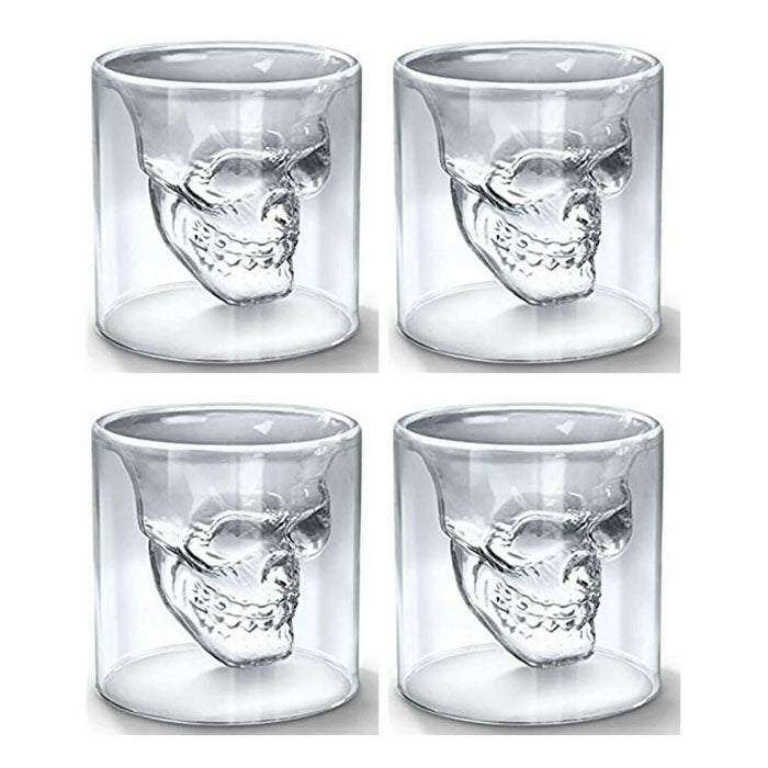SET BICCHIERINI DA SHOT TESCHIO 4 PEZZI