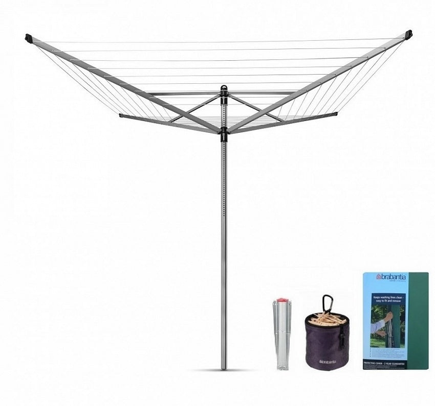 STENDIPANNI OMBRELLO DA GIARDINO 50M 4 BRACCI E ACCESSORI
