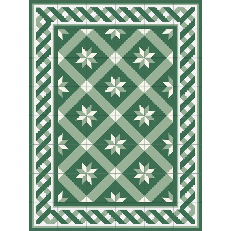 TOVAGLIETTA 45X34 CM DECORO BIZANTINO VERDE