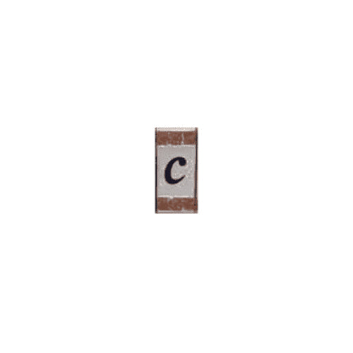 LETTERA DIPINTA C IN MATERIALE CERAMICO