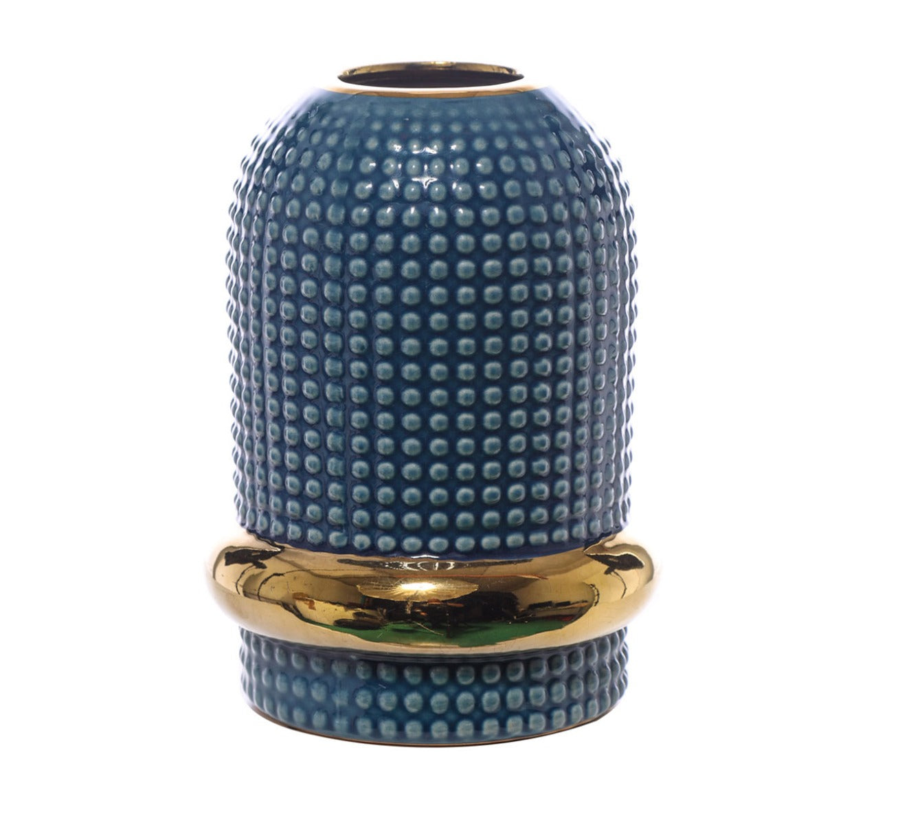 VASO CERAMICA CM.13,5X13,5X19 BLU