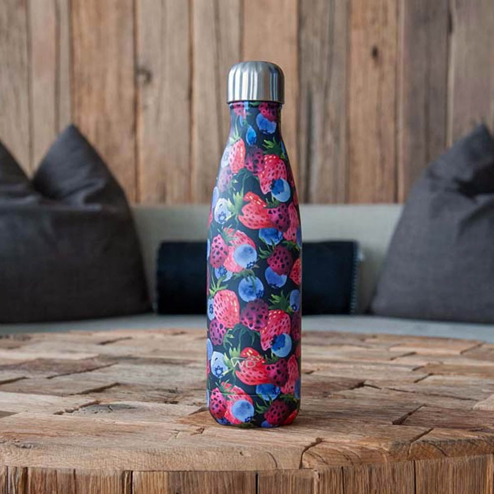 BOTTIGLIA TERMICA IN ACCIAIO INOX 500ML FRUTTI DI BOSCO