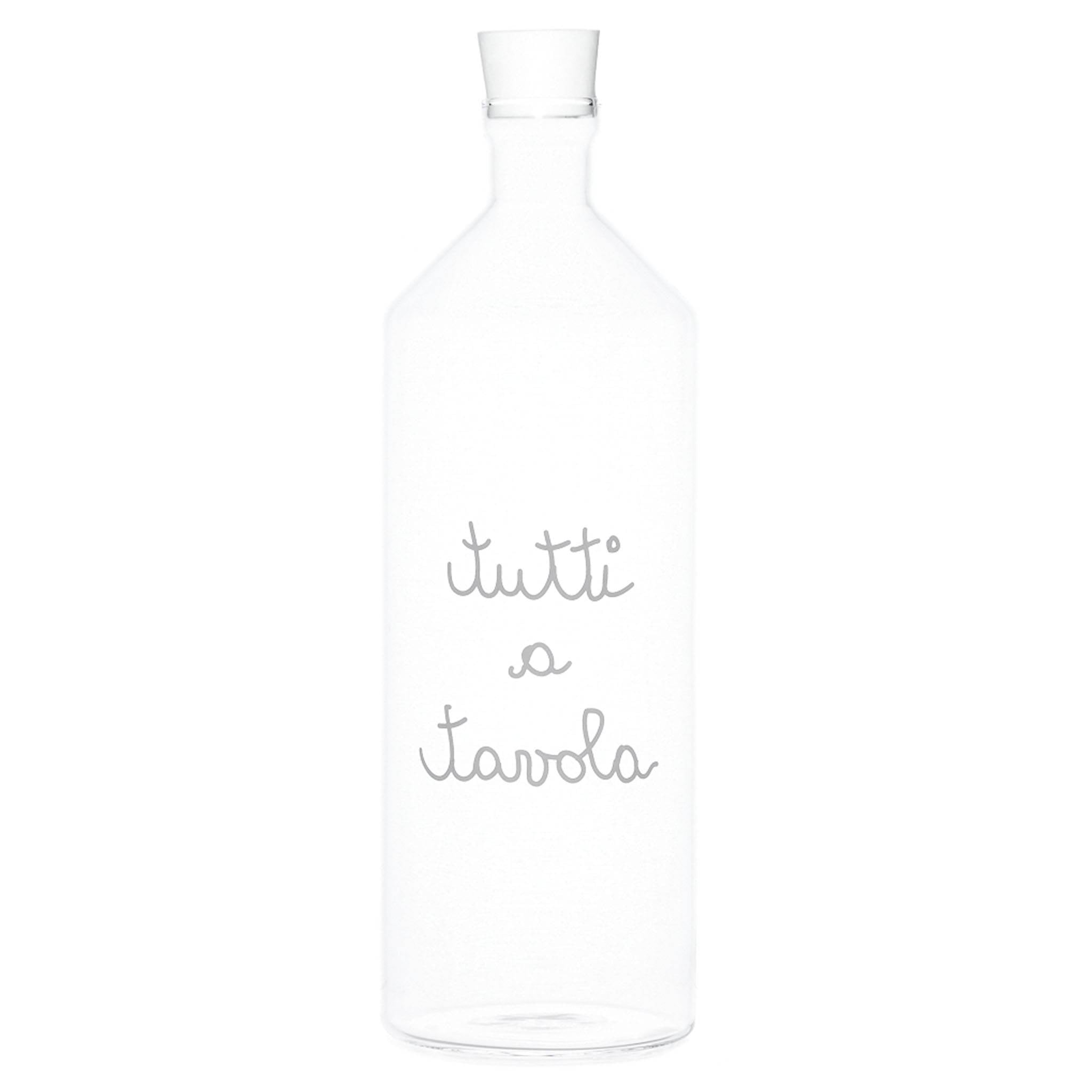 Bottiglia Tutti A Tavola 1,4 litri D 9,5 cm x 29 cm decoro bianco Simple Day